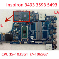 LA-J091P For Dell Inspiron 3493 3593 5493 5593 Laptop Motherboard with CPU:I5-1035G1 i7-1065G7 GPU:N17S-G0-A1 100% Tested OK