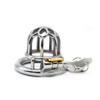 Latest Male Chastity Device/Belt Stainless Steel Metal Cage Cock Lock 08 Cock Ring Chastity Male Chastity