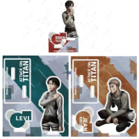 Attack on Titan Game Jean Kirstein Levi Ackerman Eren Yeager Acrylic Stand Doll Anime Figure Model Plate Cosplay Toy for Gift