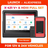 Launch X431 V Plus HDIII HD3 Module OBD2 Scanner Heavy Duty Diagnostic Tool Professional Automotive Scanner For 12V&amp;24V Cars
