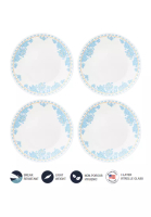 Corelle Corelle 4 Pcs Vitrelle Tempered Glass Dinner Plate - Hydrangea