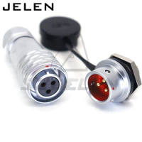 SF12 series connectors plugs and sockets, Electrical circular metal IP67 3 pin waterproof female straight weipu connector