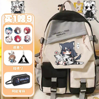 กระเป๋าเป้ Arknights สไตล์อนิเมะญี่ปุ่น Unisex เหมาะสำหรับนักเรียนชั้นประถมศึกษาและมัธยมต้น เกรด 3 ถ