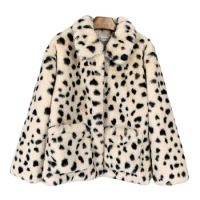 Short Leopard Fur Coat Winter Jackets for Women 2023 New in Outerwears Female Lapel Faux Fur Coat Women Fluffy Jacket Overcoats