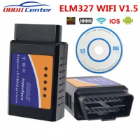 Latest OBD2 ELM 327V1.5 WIFI/Bluetooth ELM 327 OBD2 Auto Diagnostic Tools IOS Android Car Diagnostic Tool Code Reader