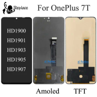 AMOLED / TFT Black 6.55" For OnePlus 7T LCD Touch Screen Digitizer Assembly Display Screen Replacement for 1+ 7T