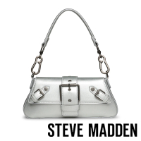 【STEVE MADDEN】BGEREL 皮帶釦肩背斜背包(銀色)