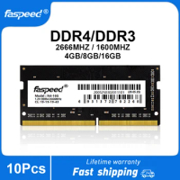 10Pcs Faspeed Memoria Ram DDR4 DDR3 8GB 16GB 4GB Dual Channel Memory 1333MHz 2666MHz 1600MHz 3200MHz NON-ECC For Laptop Notebook
