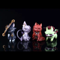 Genshin Impact Keqing Anime Figures Diluc Ragnvindr Kuki Shinobu Cat Doll Game Action Figure PVC Toys Gifts Car Decoration