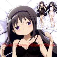 Dakimakura anime Homura Akemi Puella Magi Madoka Magica Double-sided Print Life-size body pillows cover Adult pillowcase