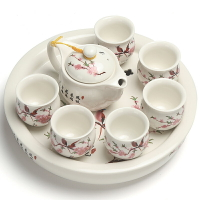 輕奢杯防燙隔熱功夫茶具套裝家用白瓷陶瓷茶盤雙層茶中式壺客廳泡