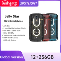 Unihertz Jelly Star Mini Smartphone Android 13 8GB 256GB Led Light Unlocked Transparent Backshell Ce