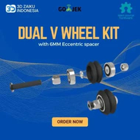 OpenBuild Delrin Dual V Wheel Kit with 6MM Eccentric spacer Silver Black