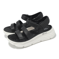 Skechers 涼鞋 Max Cushioning-Aura 女鞋 黑 白 厚底 雙密度 緩衝 防水 涼拖鞋 111126BKW