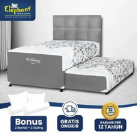 Elephant Springbed 2 In 1 Latex Spring Solitaire Komplit Set 120x200 Ocean