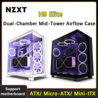NZXT H9 ELITE Dual-Chamber Mid-Tower Airflow Case Three-sided 360° water-cooled sea view room tempered glass side panel PC gamer