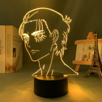 Attack on Titan Desktop Ornament Night Lamp Ellen Levi Commander Mikasa Figure Animation Peripheral DCreative Collection Gift