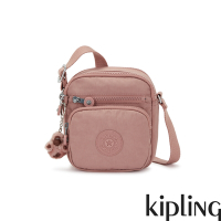Kipling 乾燥藕粉色多袋小巧斜背包-RON