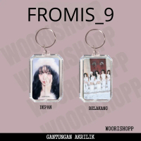 GANCI AKRILIK FROMIS9 WHITE LONGING KEYCHAIN GANTUNGAN KUNCI ACRYLIC KPOP UNOFFICIAL HAYOUNG JIWON