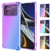 Gradient Color Shockproof Case for Poco X4 Pro 5G X4 GT X5 X5 Pro X3 Pro X3 NFC X3 2 Color Soft TPU Cover