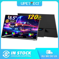UPERFECT 120hz Portable Monitor 18.5 inch IPS 100%sRGB Metal Body Mobile Monitor with Integrated Bracket 2 USB C HDMI for Laptop
