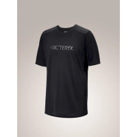 【Arcteryx 始祖鳥】男 Ionia ArcWord Logo 短袖羊毛T恤(黑)