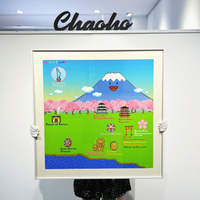 免運速發開發票 富士山裝飾畫NFT像素潮流藝術版畫 日本櫻花國臥室客廳時尚掛畫