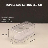 Toples Kue Kering / Toples Nastar / Toples Persegi Panjang 350 gr (12 Pcs) Dengan Bubble BELLA