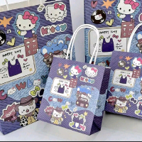 Túi Quà Giấy Cứng Hoạt Hình Hello Kitty & Cow - Món Quà Độc Đáo Cho Trẻ Em Dễ Thương & Thiết Kế Sáng