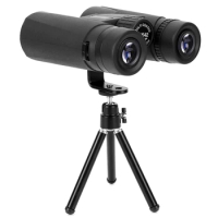 12x Handheld Binoculars High Powered Waterproof Binoculars with Tripod Phone Adapter Clip Adjustable for Bird Watching Hunting