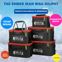 Tas Perlengkapan Mancing Tempat Wadah Umpan Ikan Hidup Portable Lipat
