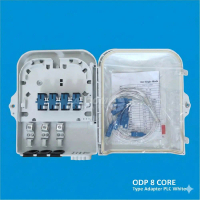 ODP 8 Core Lengkap Splitter PLC 1:8 Kualitas Terbaik untuk Keperluan pemasangan jaringan fiber optic