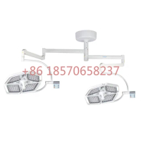 HD Camera and installation with Ceiling Mount Dual Arm LED surgical shadowless operation lights prices
