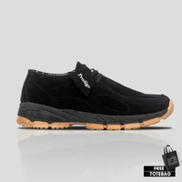 Prodigo * Sepatu Sneakers Loafers Hybrid Nabire Hitam | Sneakers Loafers Suede | Sneakers Casual | L