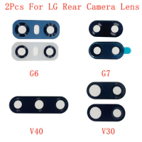 2Pcs Back Rear Camera Lens Glass For LG G6 V30 G7 V40 V35 ThinQ Camera Glass Lens Repair Parts