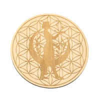 Goddess of The Moon Wooden Board Divination Pendulum Energy Plate Healing Meditation Metaphysical Altar Crystal Base Coaster