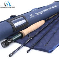 Maximumcatch Maxcatch Performance Nymph Fly Fishing Rod 2/3/4WT 10/11FT 4 Section IM10 Carbon AAA+ Cork Handle with Rod Tube