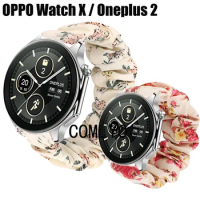 For OPPO Watch X / Oneplus watch 2 Strap Cotton yarn Dacron Soft Women Lady Band Bracelet