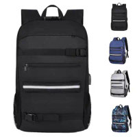 Laptop Backpack Anti-theft Password Lock Business Shoulder Bags Large Capacity Travelling Supplies Teenagers Blue