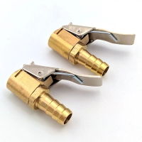 Tire Quick Inflator Nozzle Inflator Head Tire Pressure Gauge Inflator Nozzle Copper Clamp Type Infla