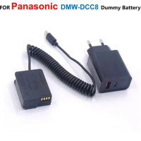 DMW-DCC8 DMW-BLC12 Fake Battery+USB C Charger For Panasonic Lumix DMC-G6 G7 G5 GX8 G80 G81 G85 FZ200 FZ300 FZH1 FZ1000 FZ2000