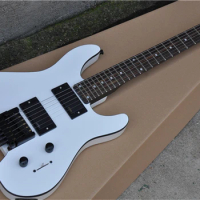 STEINBERGER, Headless Electric Guitar, Mahogany Body, Rosewood Fingerboard, White Color, 6 Strings Guitar