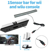 Wired Motion Sensor Receiver For Nintendo Wii/Wii U Game Move Remote Bar Remote Infrared Ray IR Inductor Bar with Extension Cord