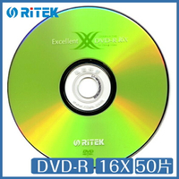 【9%點數】錸德 Ritek X系列 16X DVD-R 50片 DVD 光碟【APP下單9%點數回饋】【限定樂天APP下單】