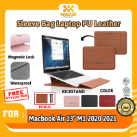 Sleeve For Macbook Air 13\ M1 2020 2021 inch Sleeve 3in1 Leather Stand Leather Sleeve Laptop Pouch C