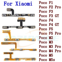 For Xiaomi Poco F5 Pro F4 F3 GT F2 Pro F1 M2 M3 M4 Pro M5s Side Button Key Switch Volume Power On Off Flex Cable