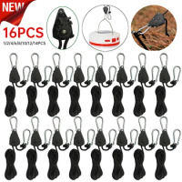 1/2/4/6/8/10/12/14/16pcs Hanger Pulley Ratchets Kayak Rope 2M Rope Pulley Canoe Boat Bow Stern Rope Sky Curtain Tent for Camping