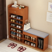 鞋櫃 式 換鞋凳 簡約現代 客廳 儲物凳 穿鞋凳 仿實木小鞋架 帶抽屜