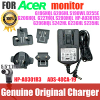 Original DVE 19V 1.58A Power Adapter For Acer LCD Monitor Power Supply G196HQL G206HL S190WL D255E G206HQL HP-A0301R3 DSA-40CA