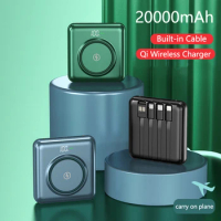 20000mAh Power Bank Wireless Charger 10000mAh Powerbank For iPhone 12 13 14 15 Pro Xiaomi Huawei Mini Portable External Battery
